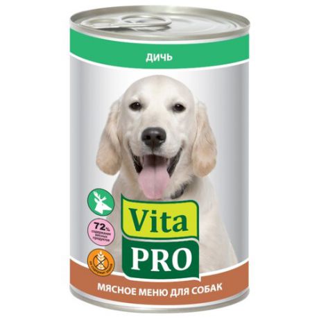Корм для собак Vita PRO (0.4 кг) 1 шт. Мясное меню для собак, дичь