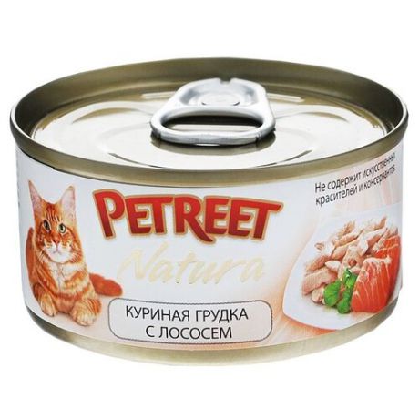 Корм для кошек Petreet (0.07 кг) 1 шт. Natura Куриная грудка с лососем