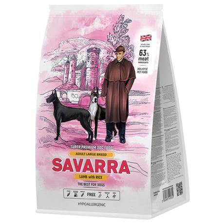 Корм для собак SAVARRA (12 кг) Adult Large Breed Ягненок и рис