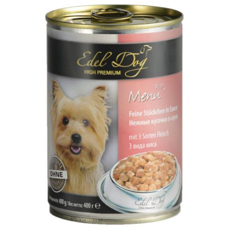 Корм для собак Edel Dog 3 вида мяса (0.4 кг) 1 шт.
