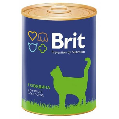 Корм для кошек Brit с говядиной 340 г (паштет)