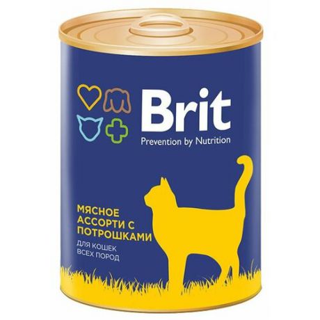 Корм для кошек Brit мясное ассорти 340 г (паштет)