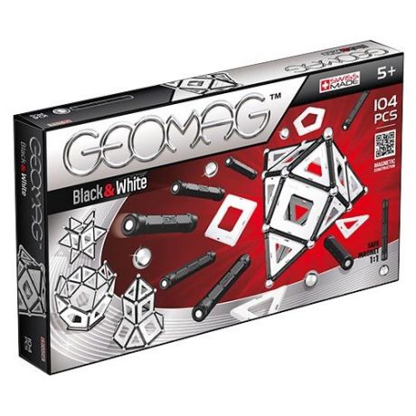 Магнитный конструктор GEOMAG Black and White 013-104
