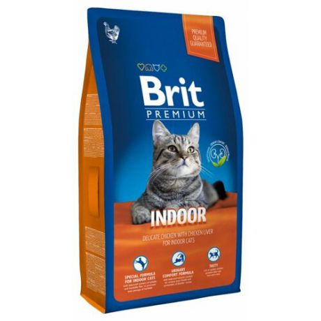 Корм для кошек Brit Premium с курицей 8 кг