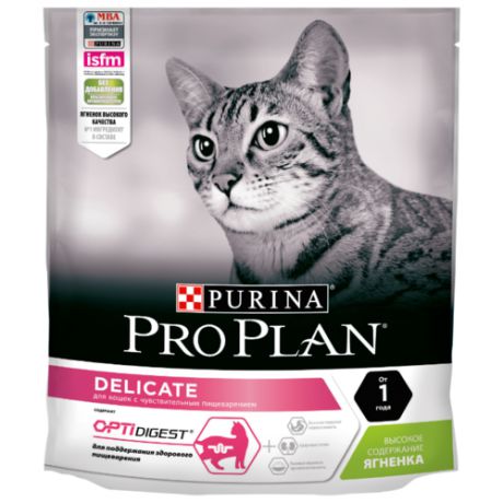 Корм для кошек Purina Pro Plan Delicate при чувствительном пищеварении, с ягненком 400 г