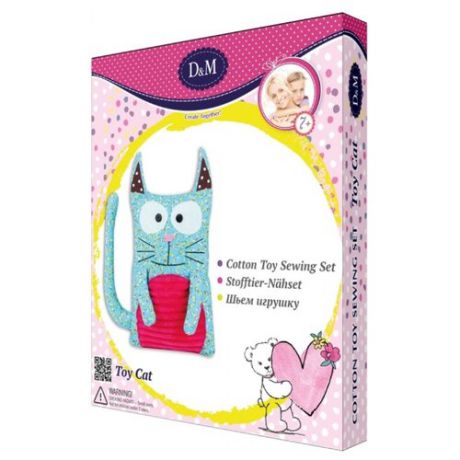 D&M Шьем игрушку Котик (67608) голубой/розовый
