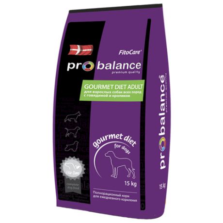 Корм для собак ProBalance (15 кг) Gourmet Diet Beef & Rabbit