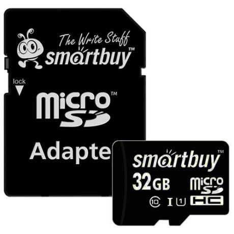 Карта памяти SmartBuy microSDHC Class 10 UHS-I U1 32GB + SD adapter