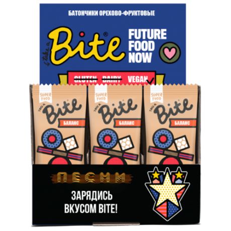 Фруктовый батончик Bite Box Баланс без сахара Кокос и бразильский орех, 20 шт