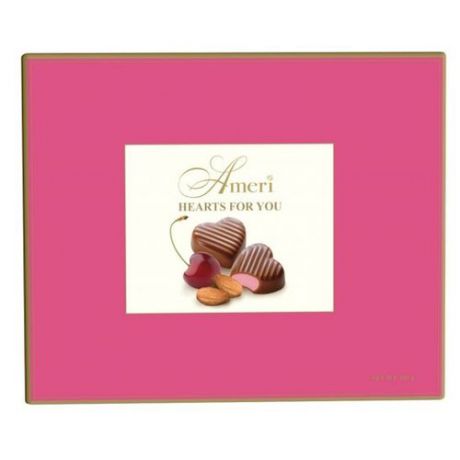 Набор конфет Ameri «Hearts for you» пралине с начинкой амарена 125 г