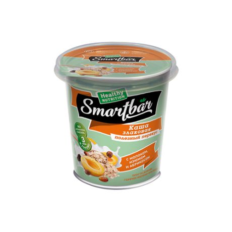 Smartbar Каша злаковая, не требующая варки с молоком, изюмом и абрикосом, 40 г