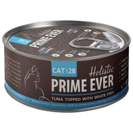 Корм для кошек Prime Ever (0.08 кг) 1 шт. 2B Тунец с белой рыбой в желе