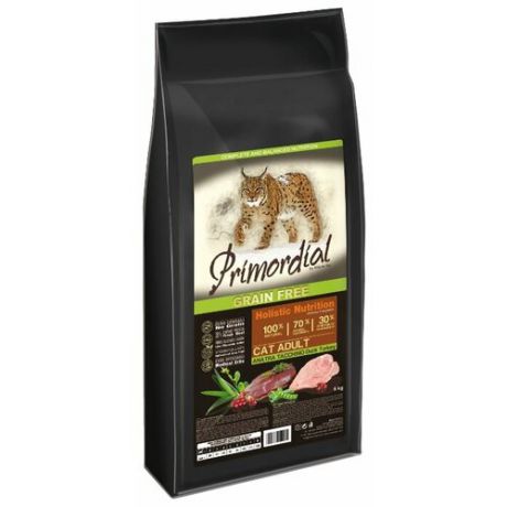 Корм для кошек Primordial Grain Free Cat Adult Duck Turkey 6 кг
