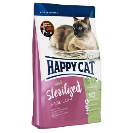 Корм для стерилизованных кошек Happy Cat Supreme с ягненком 1.4 кг