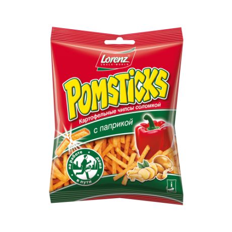 Картофельная соломка Lorenz Pomsticks с паприкой 40 г