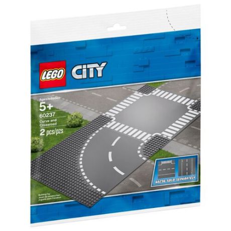 Дополнительные детали LEGO City 60237 Поворот и перекрёсток