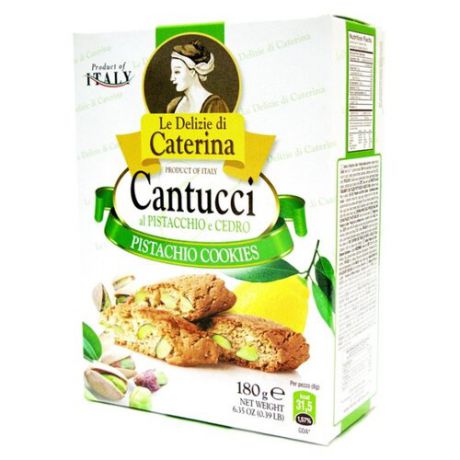 Печенье Le Delizie di Caterina Кантуччи с фисташками и цедрой лимона, 180 г