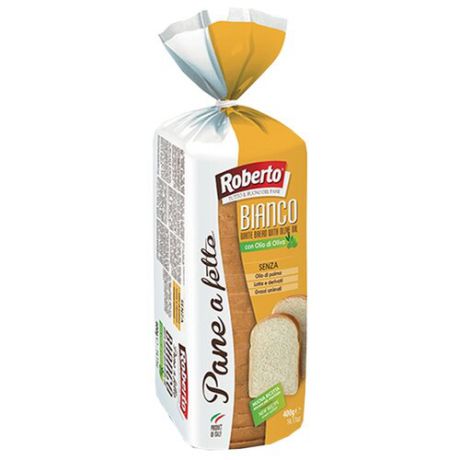 Roberto Хлеб Pane a fette Bianco пшеничный тостовый в нарезке 400 г