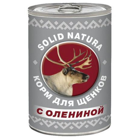 Корм для собак Solid Natura (0.34 кг) Фаршевое консервированное питание для щенков с олениной