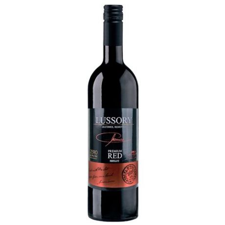 Вино безалкогольное Lussory Premium красное полусухое Merlot 0.75 л