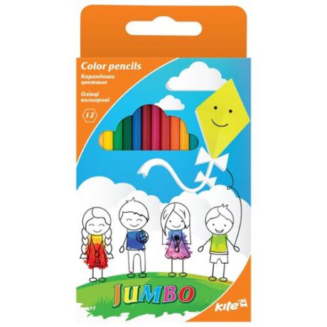 Kite цветные карандаши Jumbo, 12 цветов (K17-048)