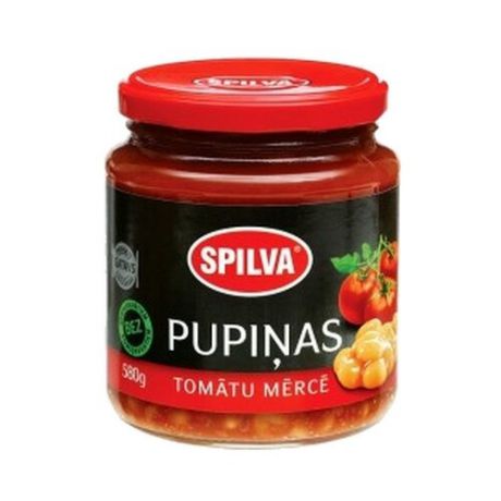 Фасоль Spilva в томатном соусе, стеклянная банка 580 г