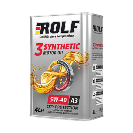 Моторное масло ROLF 3-Synthetic 5W-40 4 л