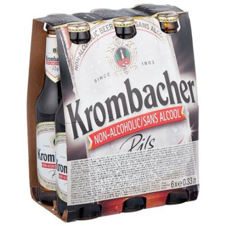 Светлое пиво Krombacher безалкогольное 0,33 л 6 шт