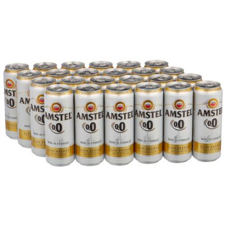 Пиво безалкогольное светлое Amstel 0,45 л 24 шт