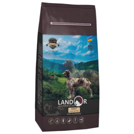Корм для собак Landor (1 кг) Adult Lamb with Rice с мясом ягненка