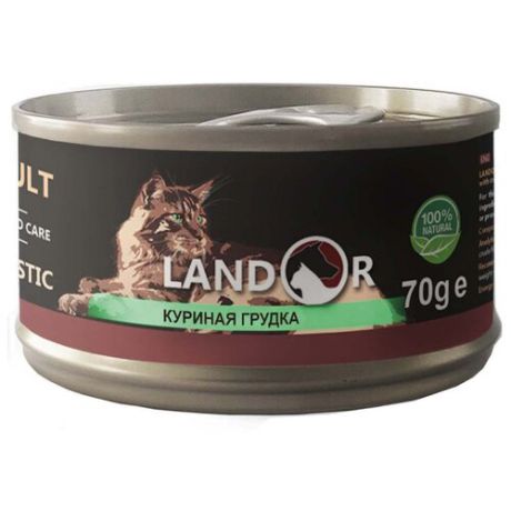 Корм для кошек Landor 1 шт. Куриная грудка 0.07 кг
