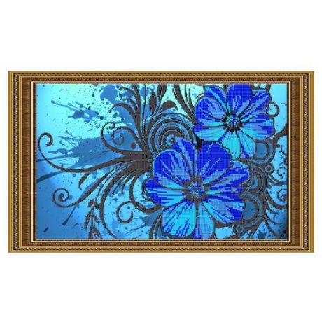 Светлица Набор для вышивания бисером Синие цветы 37,7 х 22,4 см (038)