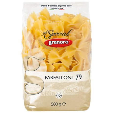 Granoro Макароны gli Speciali Farfalloni n. 79, 500 г
