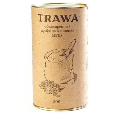 Мука Trawa из обезжиренного дробленого миндаля, 0.5 кг