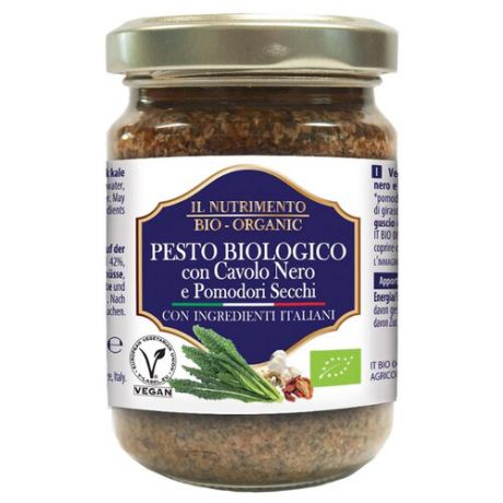 Соус Il Nutrimento Pesto con cavolo nero e pomodori secchi, 130 г