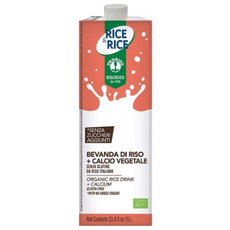 Рисовый напиток RICE&RICE Probios натуральный органический обогащенный кальцием 1 л