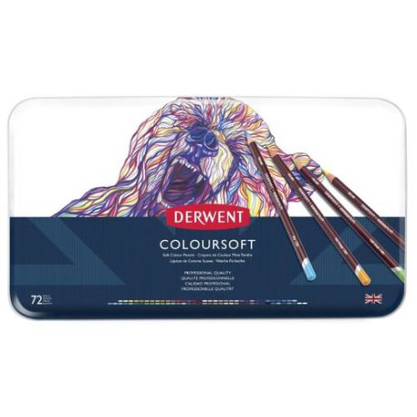 Derwent Цветные карандаши Coloursoft, 72 цвета (D-701029)