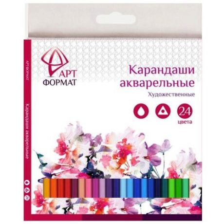 АРТФОРМАТ Набор акварельных карандашей, 24 цвета (AF03-041-24)