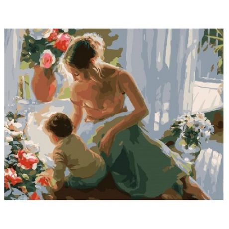 ВанГогВоМне Картина по номерам "Мать с сыном", 40х50 см (ZX 22246)