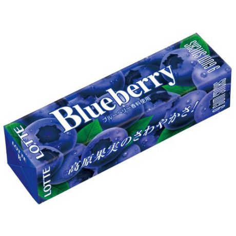 Жевательная резинка Lotte Confectionery Blueberry со вкусом голубики, 26г