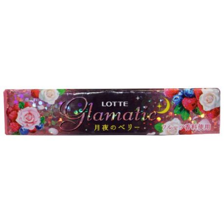 Жевательная резинка Lotte Confectionery Glamatic Rose&Berry со вкусом ягод и роз, 21г