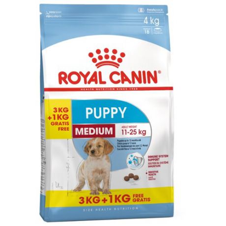 Сухой корм для щенков Royal Canin для здоровья костей и суставов 4 кг (для средних пород)