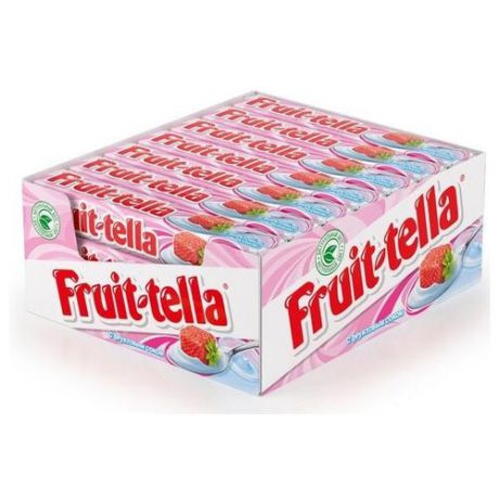 Жевательные конфеты Fruittella Клубника-йогурт с фруктовым соком 21 шт.