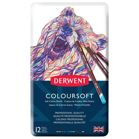 Derwent Цветные карандаши Coloursoft, 12 цветов (0701026)