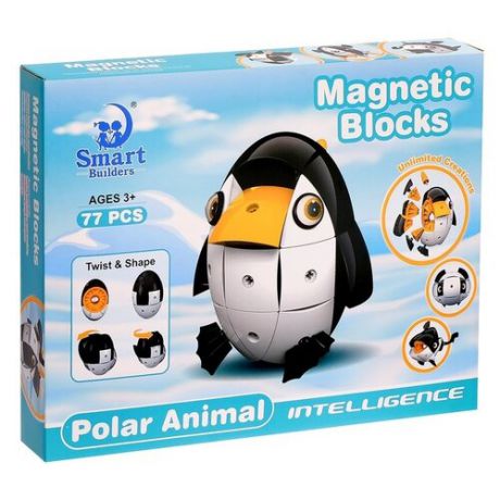 Магнитный конструктор Smart Builders Magnetic Blocks 305 Полярные животные