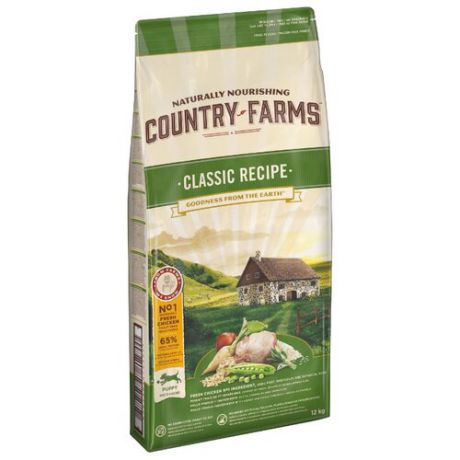 Сухой корм для собак Country Farms курица 12 кг