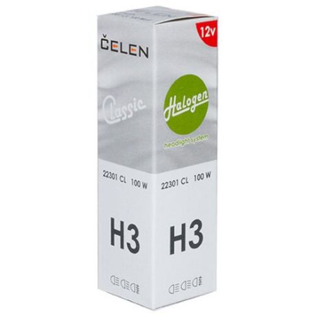 Лампа автомобильная галогенная CELEN Halogen Classic +30% H3 22301 CL 12V 100W 1 шт.