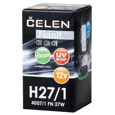Лампа автомобильная галогенная CELEN Halogen Fianit +35% H27/1 4007/1 FN 12V 27W 1 шт.