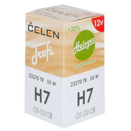 Лампа автомобильная галогенная CELEN Halogen Trofi +30% 23270 TR H7 55W 1 шт.