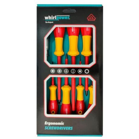 Набор отверток WhirlPower (8 предм.) 102-808 желтый/красный